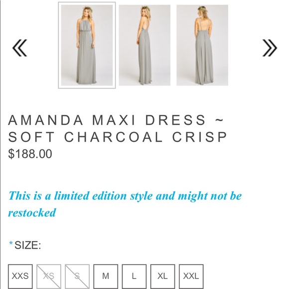 Show me your mumu amanda dress in soft charcoal - Picture 5 of 6